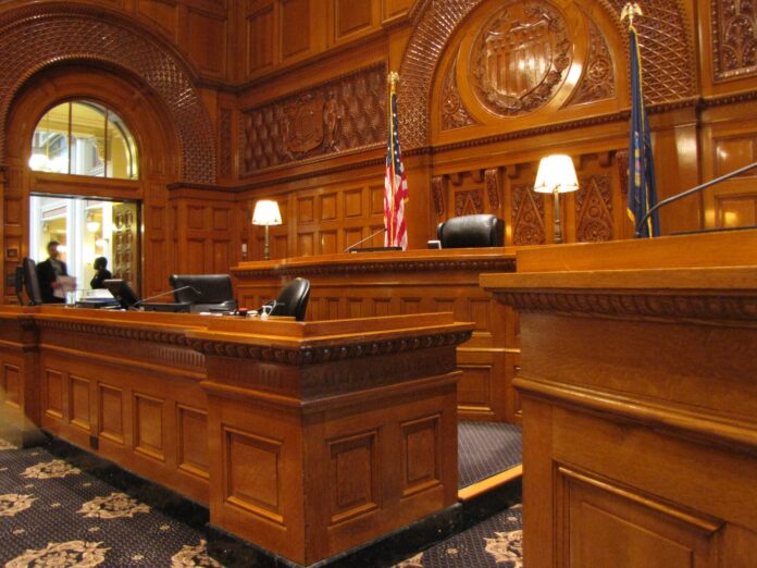 interior design of a courtroom