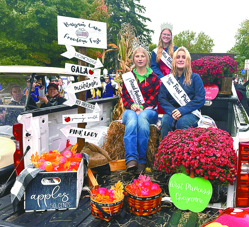 Balsam Lake royalty takes part in Bayfield’s Apple Festival Inter