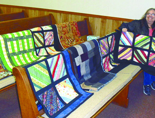 Local quilting group makes donation to nursing homes