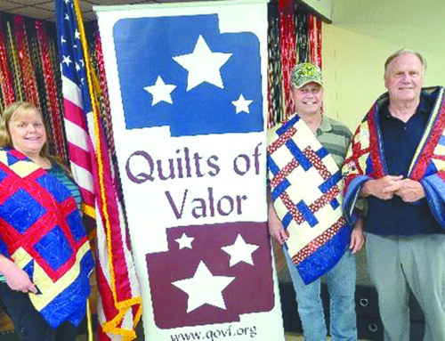 Local veteran presented with a Quilt of Valor