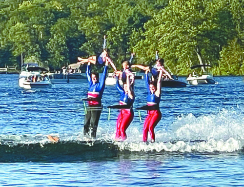 Last show for 2024 for Balsam Lake Water Ski Show Team