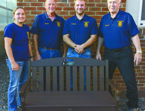 Recycling by Turtle Lake FFA Alumni brings bench to community