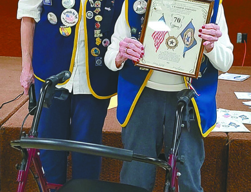 American Legion Auxiliary member receives 70-year award