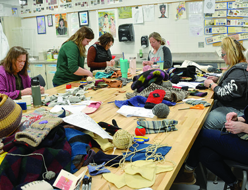 Workshop turns wool into warm mittens, reflecting ancient felting traditions