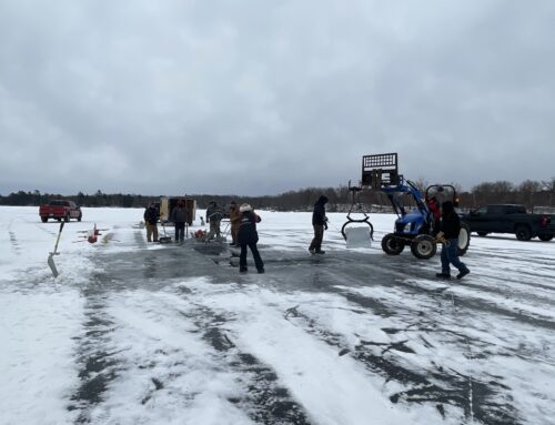 Luck’s Winter Carnival kicks off with ice castle construction