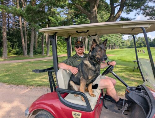 K-9 Croix steals the show at golf scramble