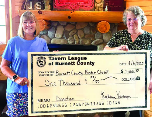 Tavern League of Burnett County donates to foster closet